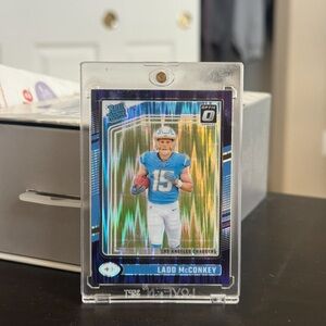 Ladd McConkey Rated Rookie Shock Wave Card